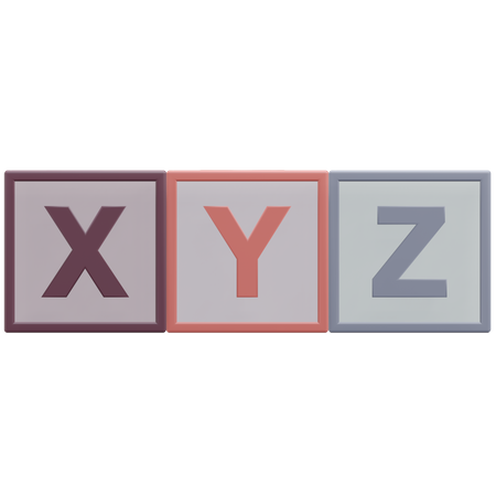 Xyz Cubes  3D Icon