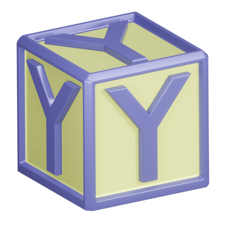 Y Alphabet Letter  3D Icon