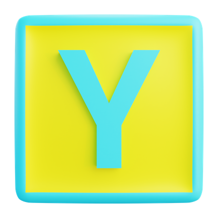 Buchstabe y  3D Icon