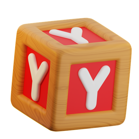 Y Cube Block  3D Icon