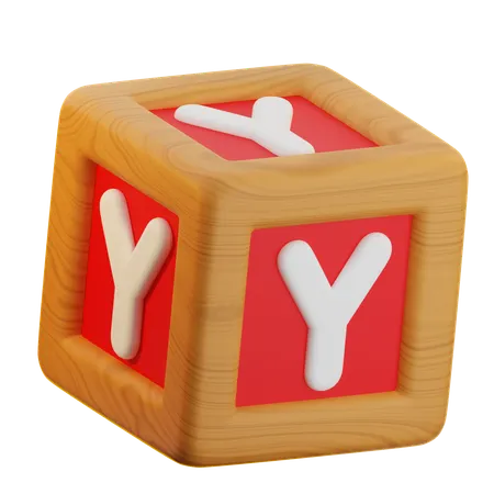 Y Cube Block  3D Icon