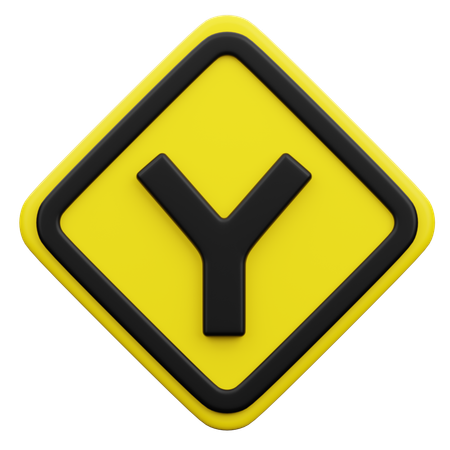 Y字路  3D Icon