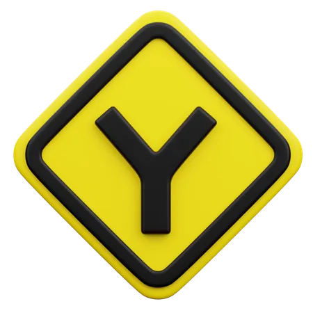 Y字路  3D Icon