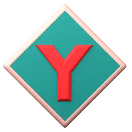 Y Intersection  3D Icon