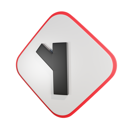 Intersection en Y  3D Icon