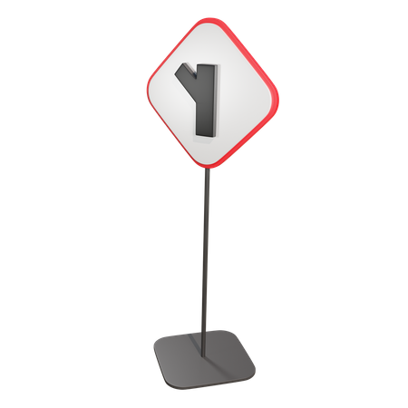 Y Intersection road  3D Icon