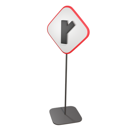 Y Intersection road  3D Icon