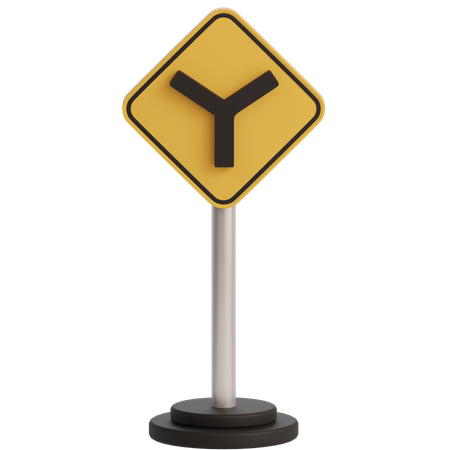 Y Intersection Sign  3D Icon