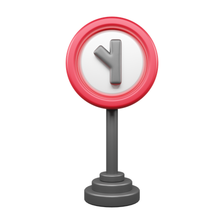 Y字路  3D Icon