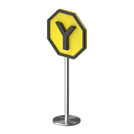 Y Junction  3D Illustration