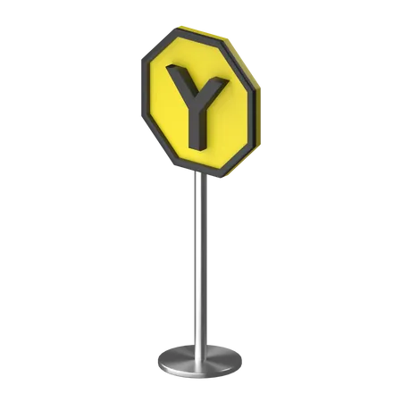 Y Junction  3D Illustration