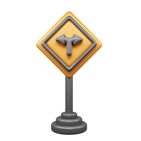 Y Junction Road  3D Icon