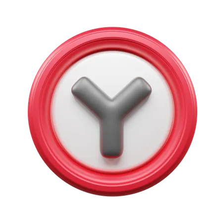 Y-Kreuzung  3D Icon