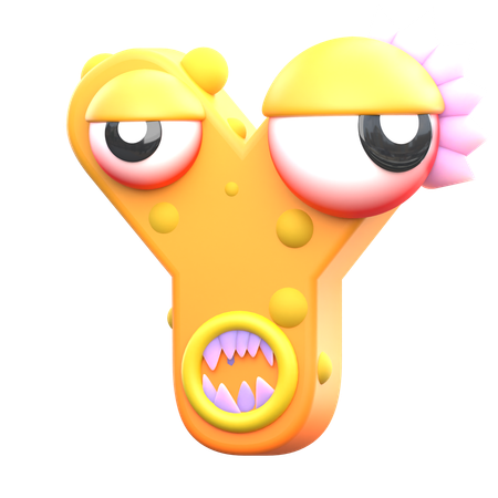 Y Monster Alphabet  3D Icon