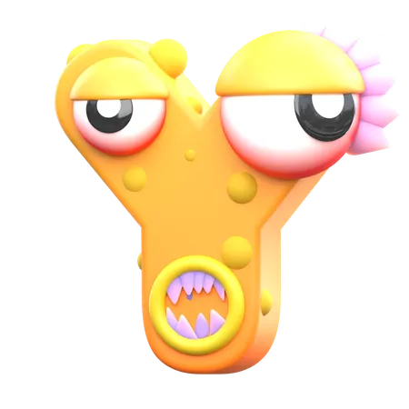 Y Monster Alphabet  3D Icon