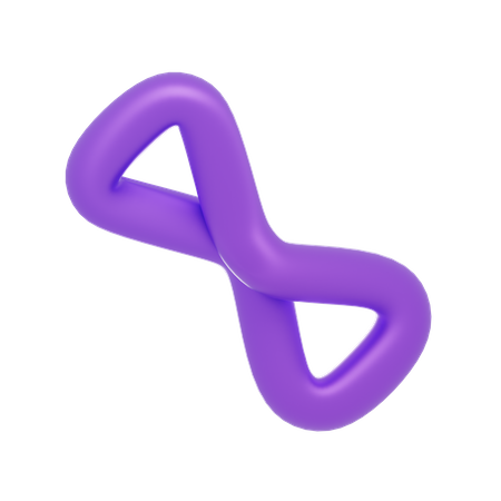 Y Purple Shape  3D Icon