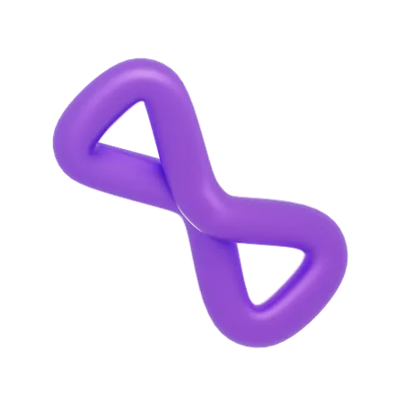Y Purple Shape  3D Icon