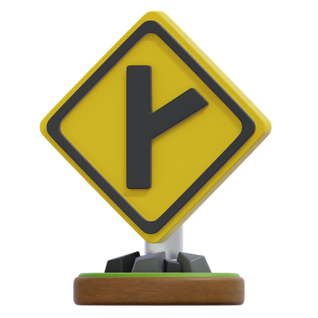 Y ROAD RIGHT INTERACTION SIGN  3D Icon