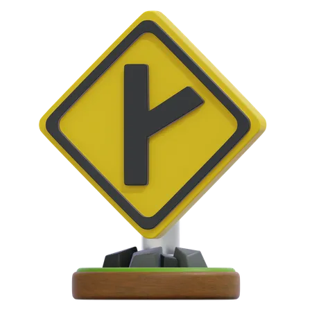 Y ROAD RIGHT INTERACTION SIGN  3D Icon