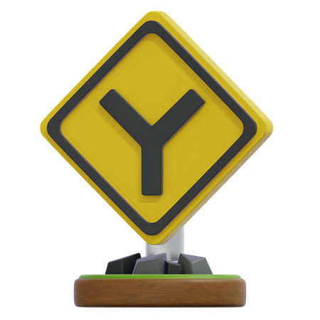 Y-Straßeninteraktionszeichen  3D Icon