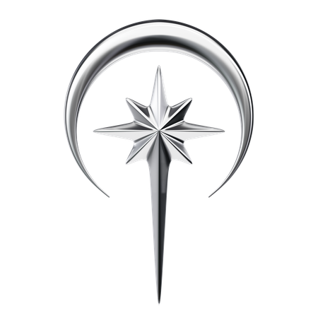 Y2K Chrome Dreamcatcher  3D Icon