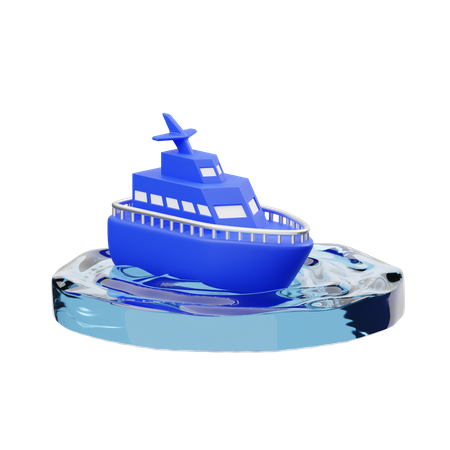 Yacht 3D Icon