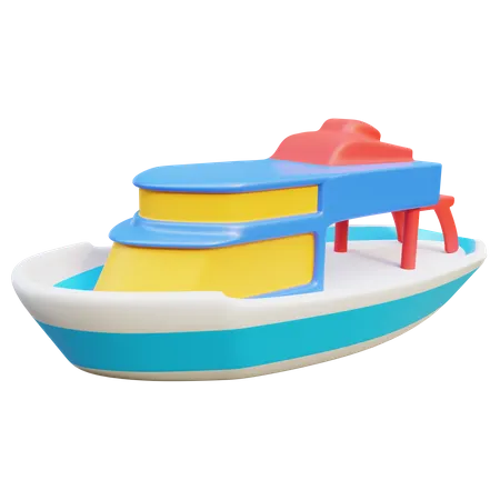 Yacht 3D Icon