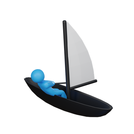 Yacht racing  3D Illustration