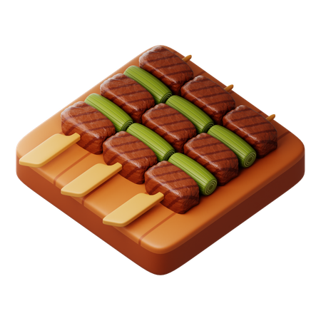 Yakitori-Gerichte  3D Icon