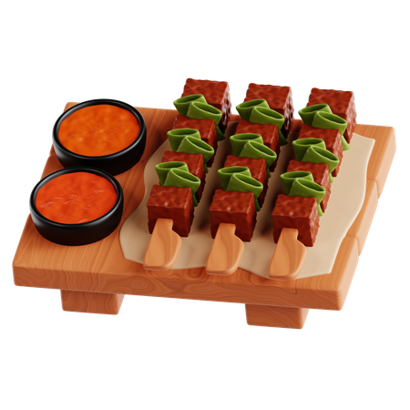 焼き鳥  3D Icon