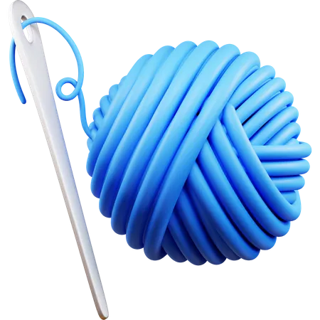 Yarn And Needle  3D Icon