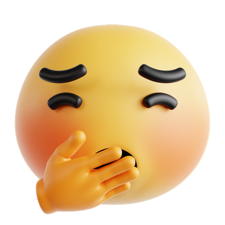 Yawn Face Emoji  3D Icon