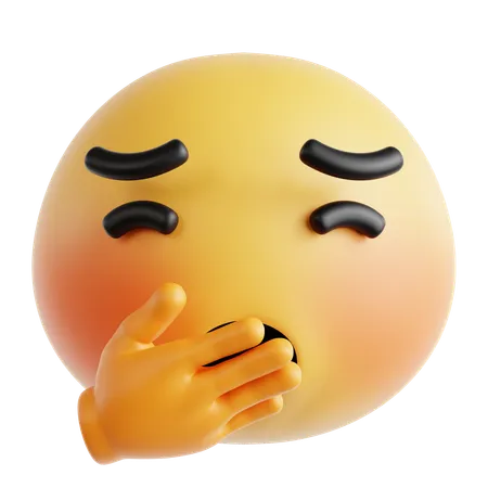 Yawn Face Emoji  3D Icon