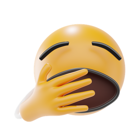 Yawning Face Emoji  3D Icon