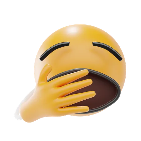 Yawning Face Emoji  3D Icon