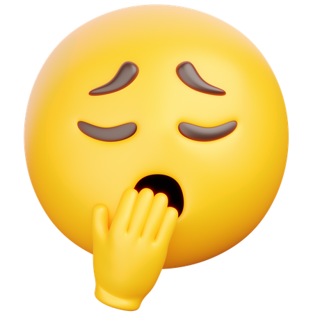 Yawning Sleepy  3D Icon
