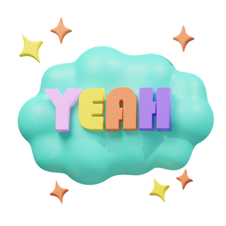 Yeah Speech Bubble  3D Icon