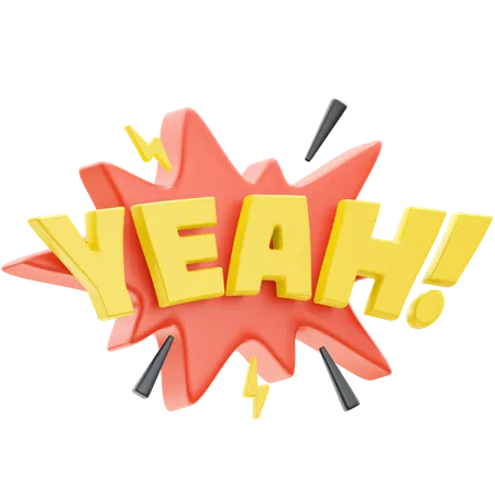 Yeah Sticker  3D Icon