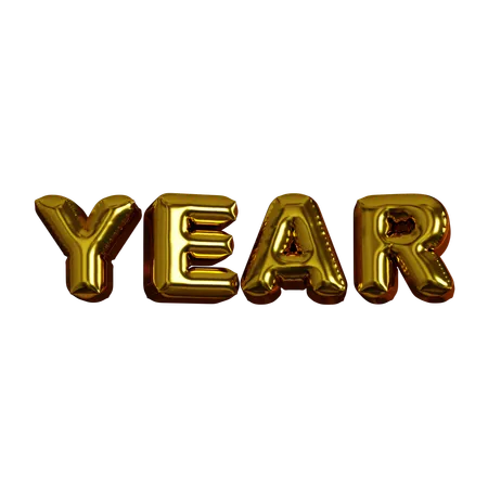 Year Balloons  3D Icon