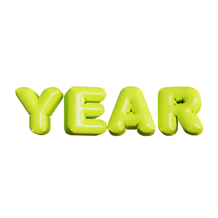 Year Balloons  3D Icon