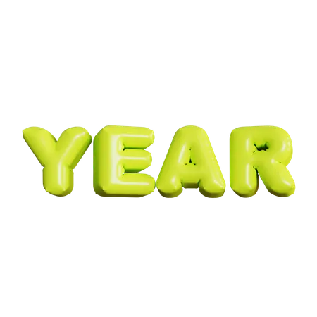 Year Balloons  3D Icon