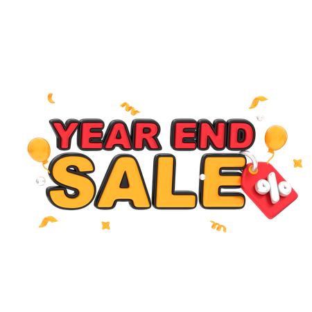 Year End Sale  3D Icon