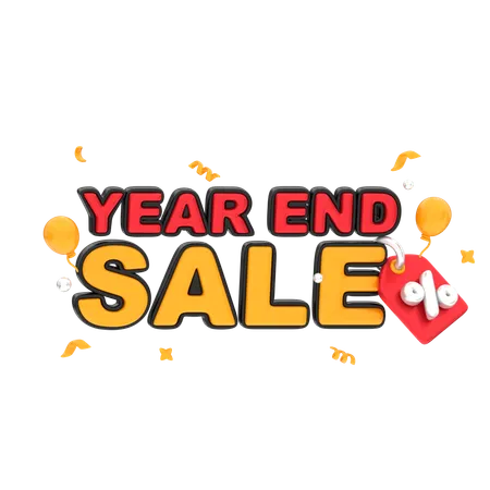 Year End Sale  3D Icon