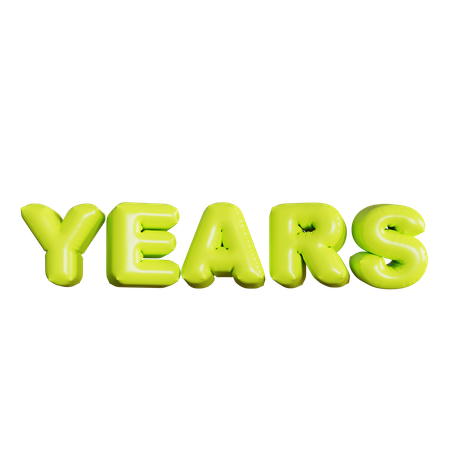 Years Balloons  3D Icon