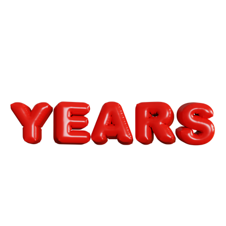 Years Balloons  3D Icon
