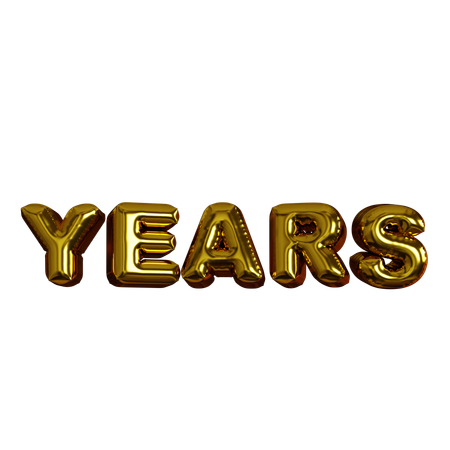 Years Balloons  3D Icon