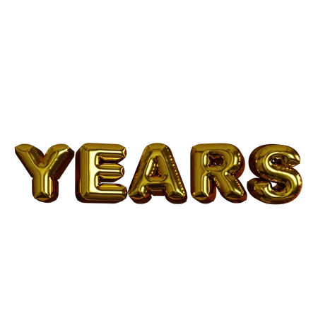 Years Balloons  3D Icon