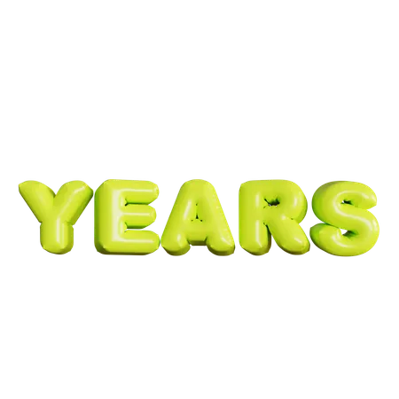 Years Balloons  3D Icon