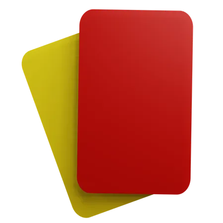 Yellow And Red Card  3D Icon