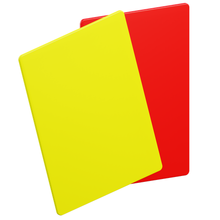 Yellow And Red Cards  3D Icon